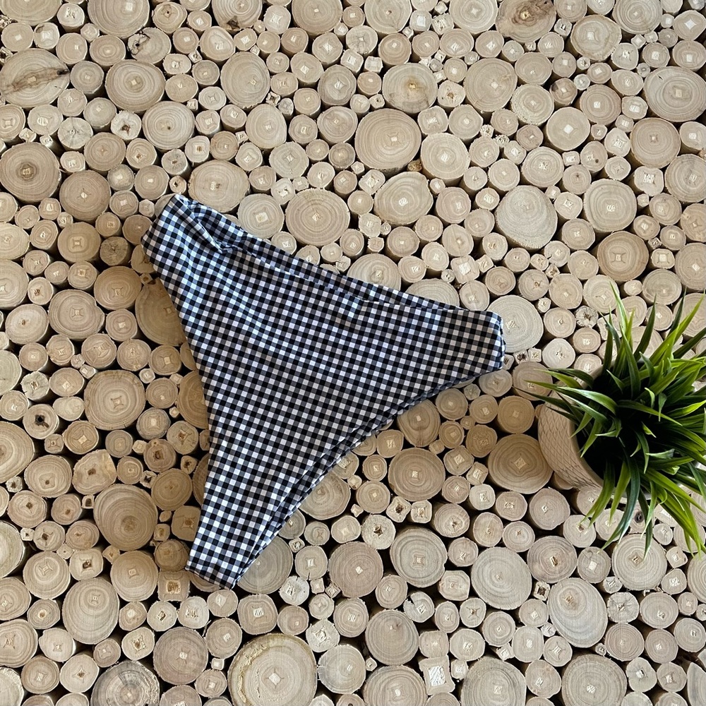 Gingham pattern bikini bottom
